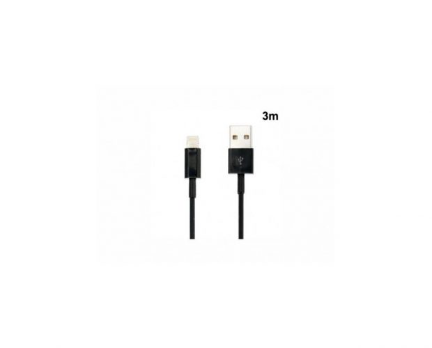 Cavo Usb Dati e Ricarica 3 Metri Nero per iPhone