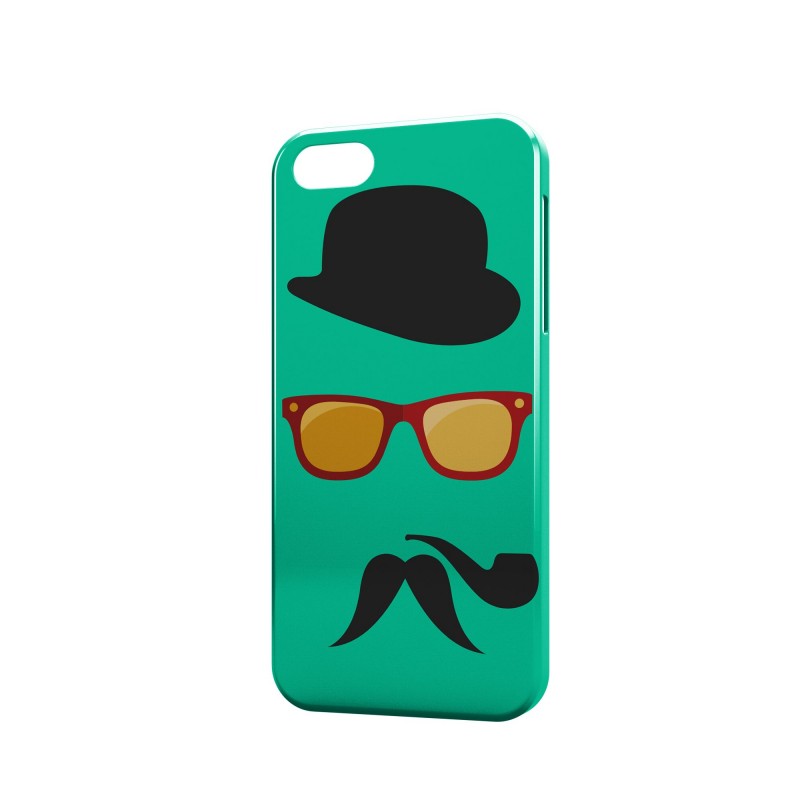Cover Hipster con Occhiali Pipa e Mustache