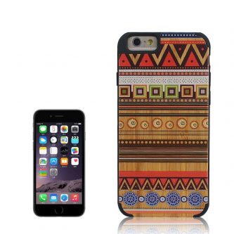 Cover iPhone 6 e 6s in Legno colorato con Pattern Rosso Mattone