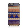 Cover iPhone 6 e 6s in Legno colorato con disegno Tribale Blue