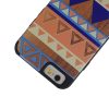 Cover iPhone 6 e 6s in Legno colorato con disegno Tribale Blue