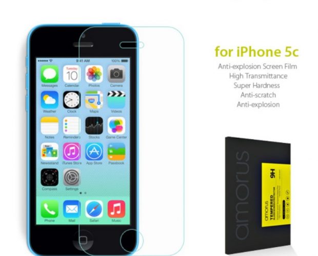 AMORUS Vetro Temperata Salvaschermo per iPhone 5c