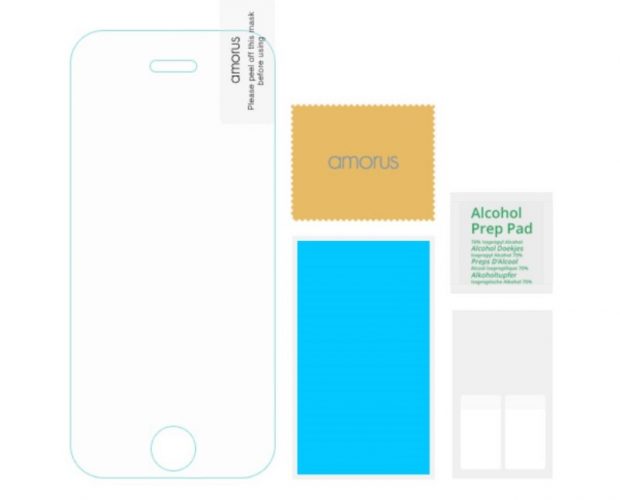 AMORUS Vetro Temperata Salvaschermo per iPhone 5c