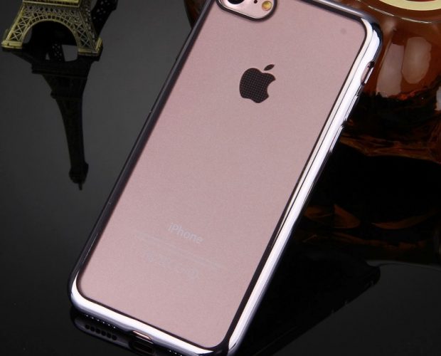 Cover iPhone 7 in TPU Trasparente e Bordo Cromato